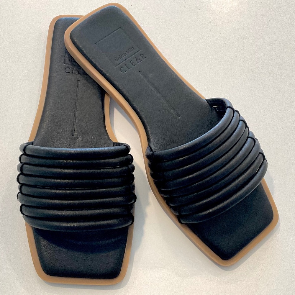 DOLCE VITA Nyx Slip-On Slide Sandals Black Size 8